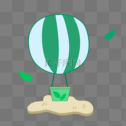 绿色氢图片_绿色叶子和氢气球