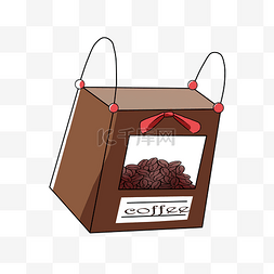 礼盒包装袋图片_手绘咖啡豆礼盒