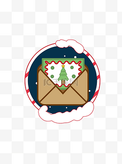 圣诞节元素装饰图标元素雪人蝴蝶
