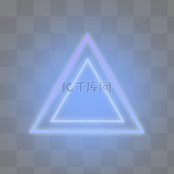 蓝色三角形清新光