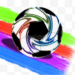 个性彩色手绘足球世界杯足球