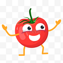 矢量手绘蔬菜图片_矢量卡通西红柿