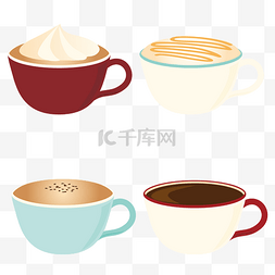 手绘咖啡杯子图片_咖啡咖啡杯造型元素