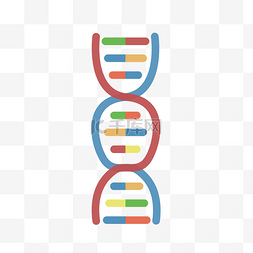 DNA双螺旋图片_简约DNA基因链图形