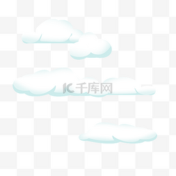 叠加流量包图片_天空云朵手绘蓝色白云朵朵