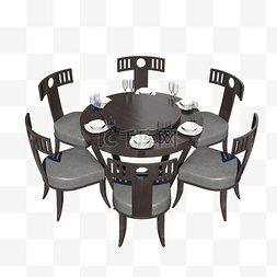 餐厅饭厅圆桌椅子
