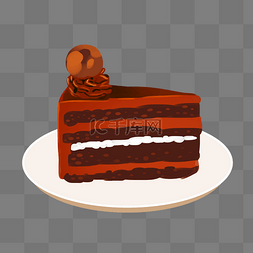 千层蛋糕蛋糕图片_食物巧克力蛋糕插画