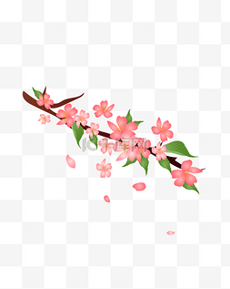 粉色花手绘花图片_矢量免扣卡通花朵