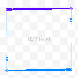 几何装饰不规则图片_蓝色紫色科技感外发光几何方形圆