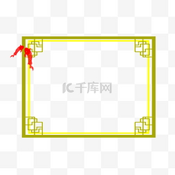 金色大气剪纸图片_鲤鱼剪纸边框图