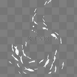 环形鱼群图片_卡通深海鱼群下载