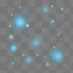 特效光晕图片_淡蓝色光点光晕特效光