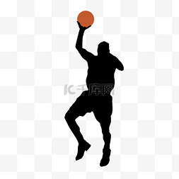 篮球剪影图片_篮球运动人物剪影