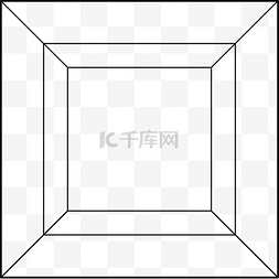 正方形钻石线稿图