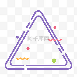 简约几何电商图片_简约紫色三角形meb风格边框