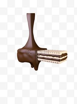 液体巧克力威化饼