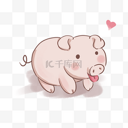 猪卡通动物形象图片_可爱手绘小猪宝宝