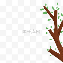树枝嫩芽春天图片_春天的树木卡通png素材
