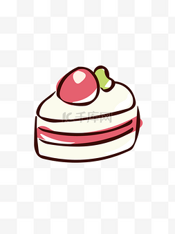 食物元素手绘可爱卡通甜点蛋糕