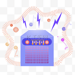 音响播放器图片_蓝色音乐播放器
