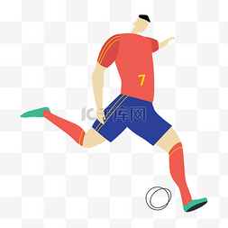 世界杯足球足球图片_红色西班牙队员矢量素材