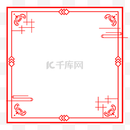 中式矢量图案图片_中国风红色设计图案祥云星光矢量