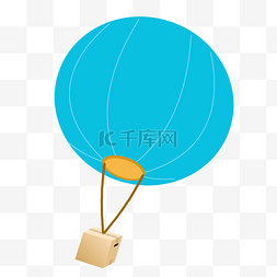蓝色卡通童趣图片_梦幻卡通热气球设计