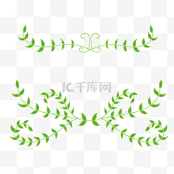 藤蔓图片_绿色树叶藤蔓标题装饰