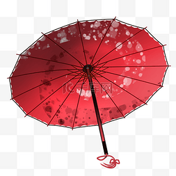 古典油纸伞水墨中国风红色唯美PNG