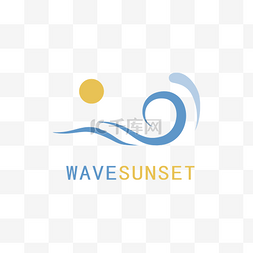 logo设计图片_海边日出元素标识设计