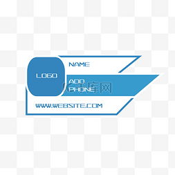 中文个人简历模板图片_蓝色几何信息介绍