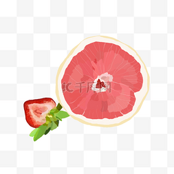 草莓卡通水果图片_清凉夏日之卡通水果插画