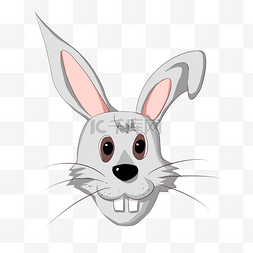 复活节灰色兔子