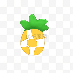 卡通菠萝背景图片_可爱卡通菠萝小清新菠萝蜜水果PNG
