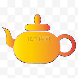 浪漫卡通图片_彩色茶壶设计图标