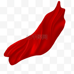 红布绸图片_飘扬的红色丝绸插画
