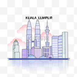 马来西亚吉隆坡城市地标建筑PNG