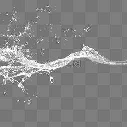 水图片_清水白色水纹水滴元素
