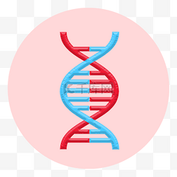 DNA螺旋结构插画