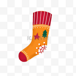 红邮箱图片_圣诞节针织袜子礼物平安夜PNG