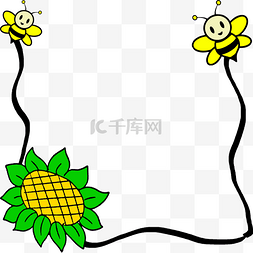 小蜜蜂图片_温馨提示小蜜蜂边框
