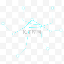 科技感蓝色渐变不规则直线折线装