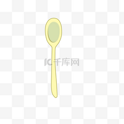 黄色勺子木勺