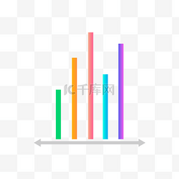 简约风格PPT柱形数据分析元素