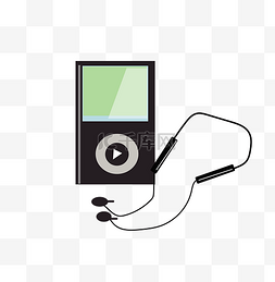 黑色的MP3插画