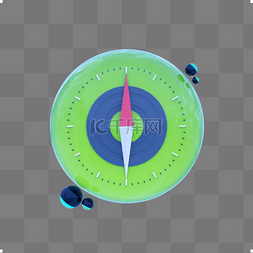 水晶材质三维立体指南针icon