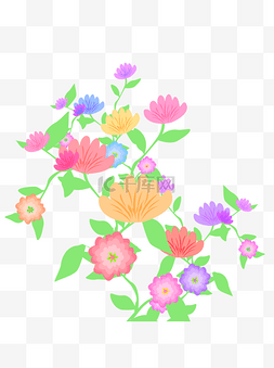 花边图片_手绘花插画花卉花边边框装饰素材