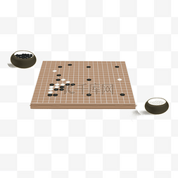 围棋心型图片_手绘小清新中国风工笔围棋棋盘