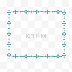 矢量矩形花纹边框