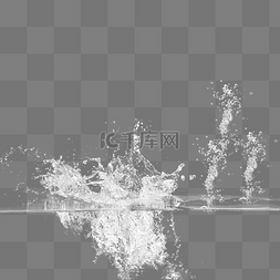 水溅起的波纹图片_飞溅的水花水滴元素
